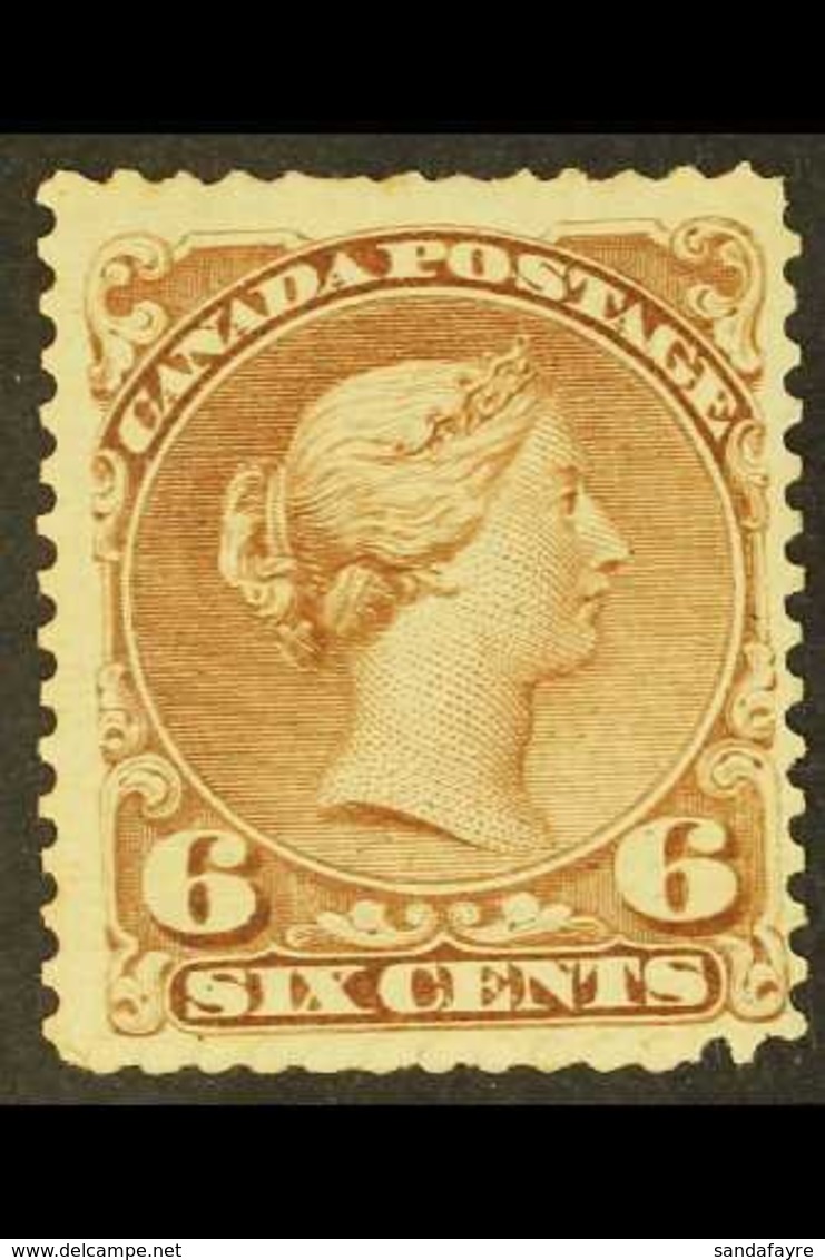 1868 6c Yellow Brown, SG 59b, Uni 27a, Very Fine Mint No Gum. Cat SG £1300. For More Images, Please Visit Http://www.san - Other & Unclassified
