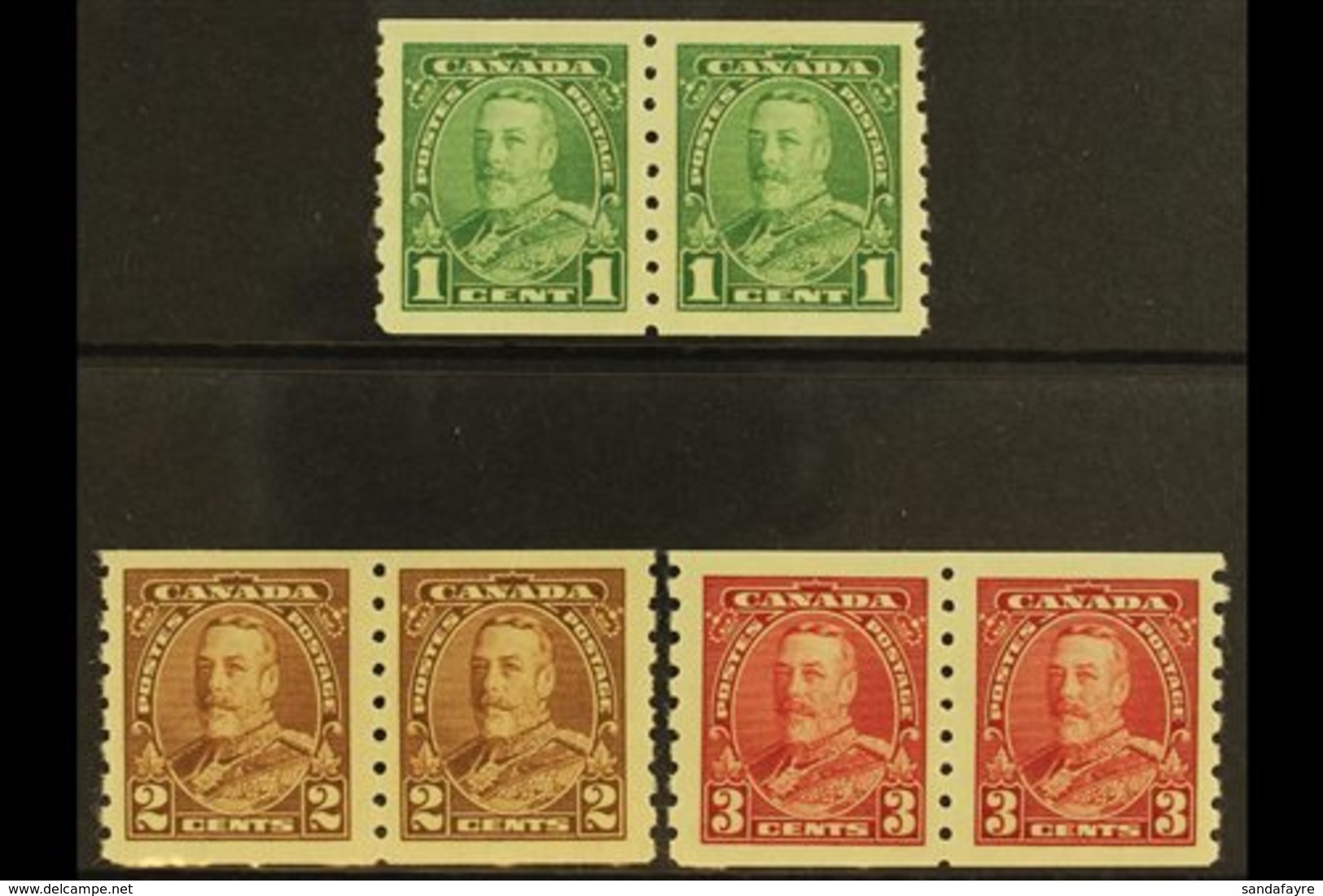 1935 Coil Stamps Imperf X Perf 8 Complete Set, SG 352/54, Fine Never Hinged Mint Horiz PAIRS, Very Fresh. 93 Pairs = 6 S - Autres & Non Classés