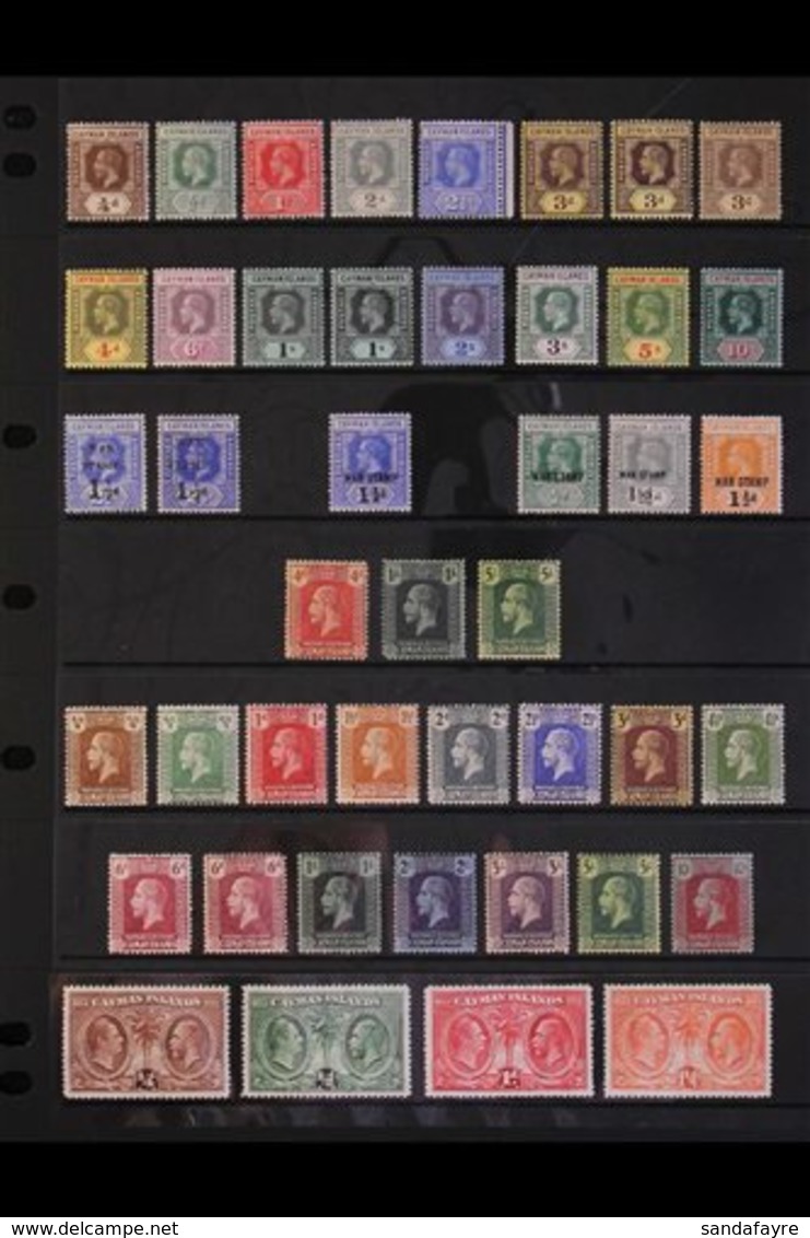 1912-1935 ATTRACTIVE FINE MINT COLLECTION On Stock Pages, All Different, Highly Complete For The Period, Includes 1912-2 - Cayman Islands