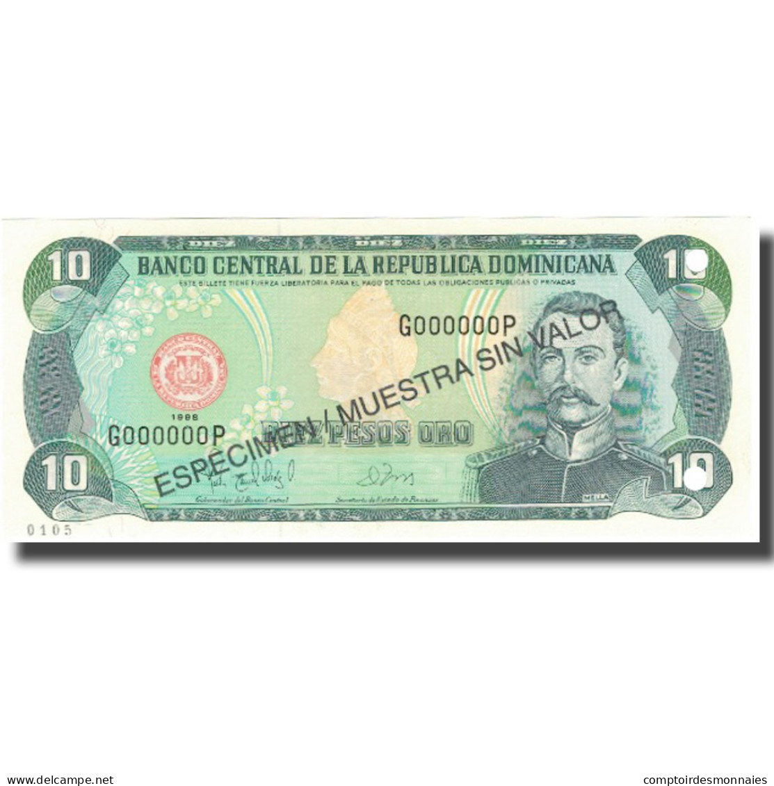 Billet, Dominican Republic, 10 Pesos Oro, 1998, 1998, Specimen, KM:153s, NEUF - Repubblica Dominicana