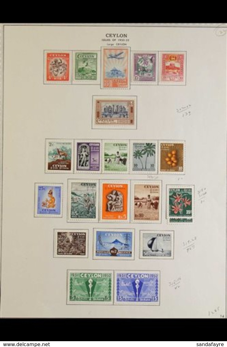 1949-67 VERY FINE FIRST HINGE MINT COLLECTION On Pages, Incl. 1951-54 And 1958-62 Definitive Sets Etc. (107 Stamps And 2 - Ceylan (...-1947)