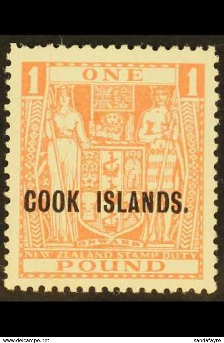 1936-44 £1 Pink On Cowan Paper, SG 121, Never Hinged Mint. For More Images, Please Visit Http://www.sandafayre.com/itemd - Cook Islands