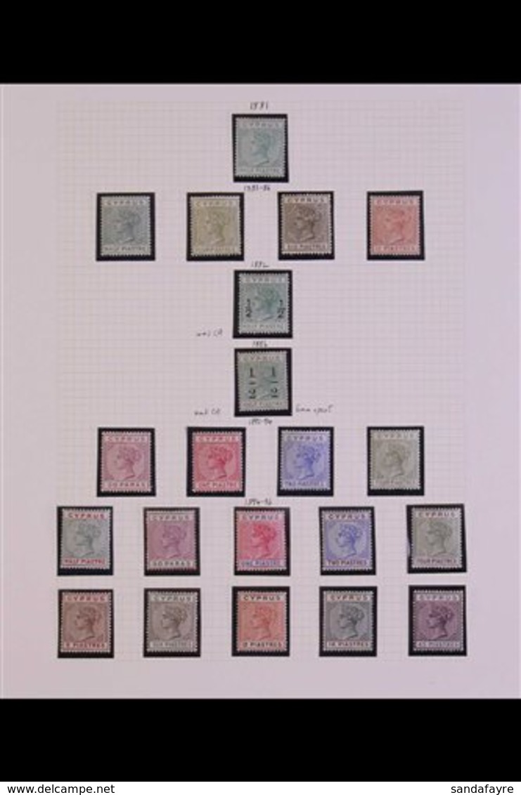 1881-1896 ATTRACTIVE MINT COLLECTION In Hingeless Mounts On A Page, ALL DIFFERENT, Includes 1881 ½pi, 1882-86 ½pi, 4pi,  - Other & Unclassified