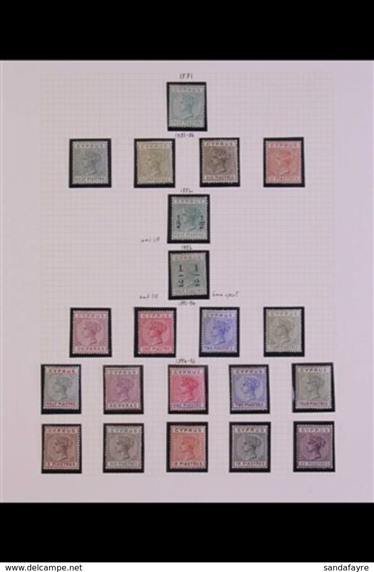 1881-1896 ATTRACTIVE MINT COLLECTION In Hingeless Mounts On A Page, ALL DIFFERENT, Includes 1881 ½pi, 1882-86 ½pi, 4pi,  - Autres & Non Classés