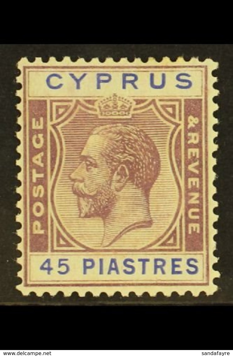 1924-28 45pi Purple And Blue, SG 116, Very Fine Mint. For More Images, Please Visit Http://www.sandafayre.com/itemdetail - Other & Unclassified