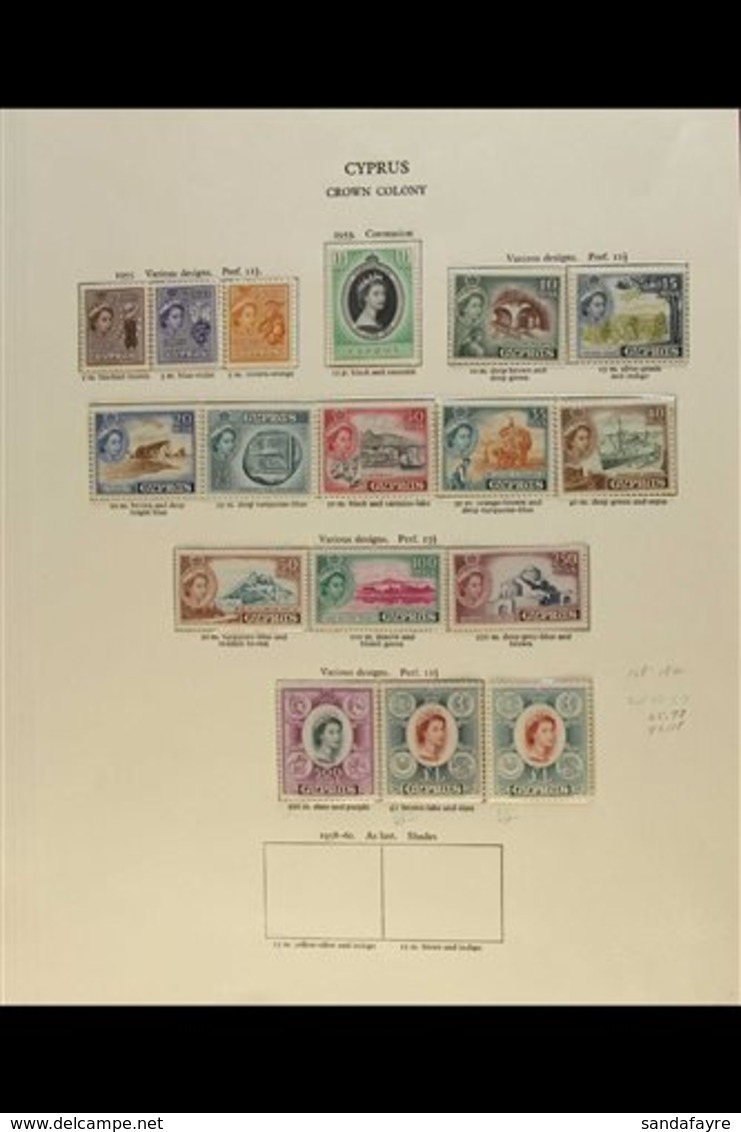 1953-62 NEVER HINGED MINT COLLECTION. A Small, ALL DIFFERENT Collection Of Complete Sets On Printed Pages. Includes 1955 - Sonstige & Ohne Zuordnung