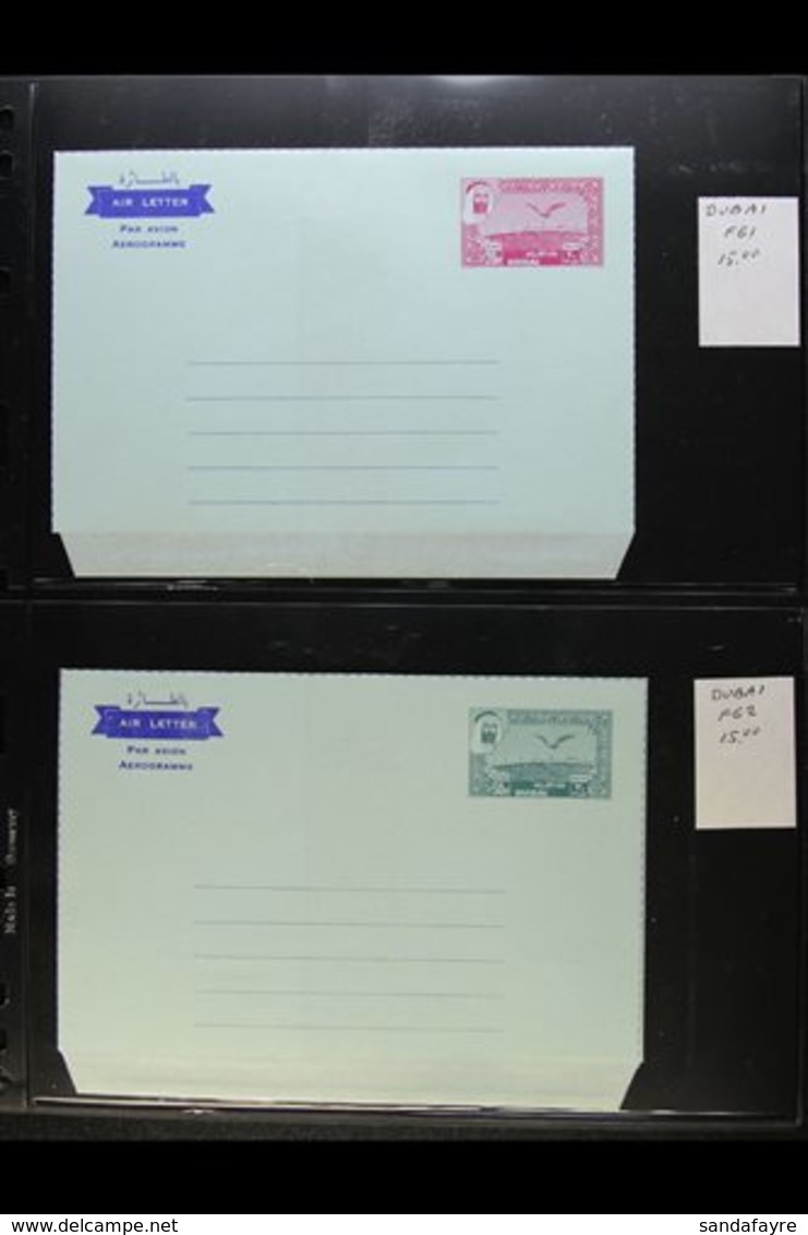 POSTAL STATIONERY AEROGRAMMES (AIR LETTER SHEETS) 1963-1971 Very Fine Mint All Different Collection On Stock Pages, Inc  - Dubai
