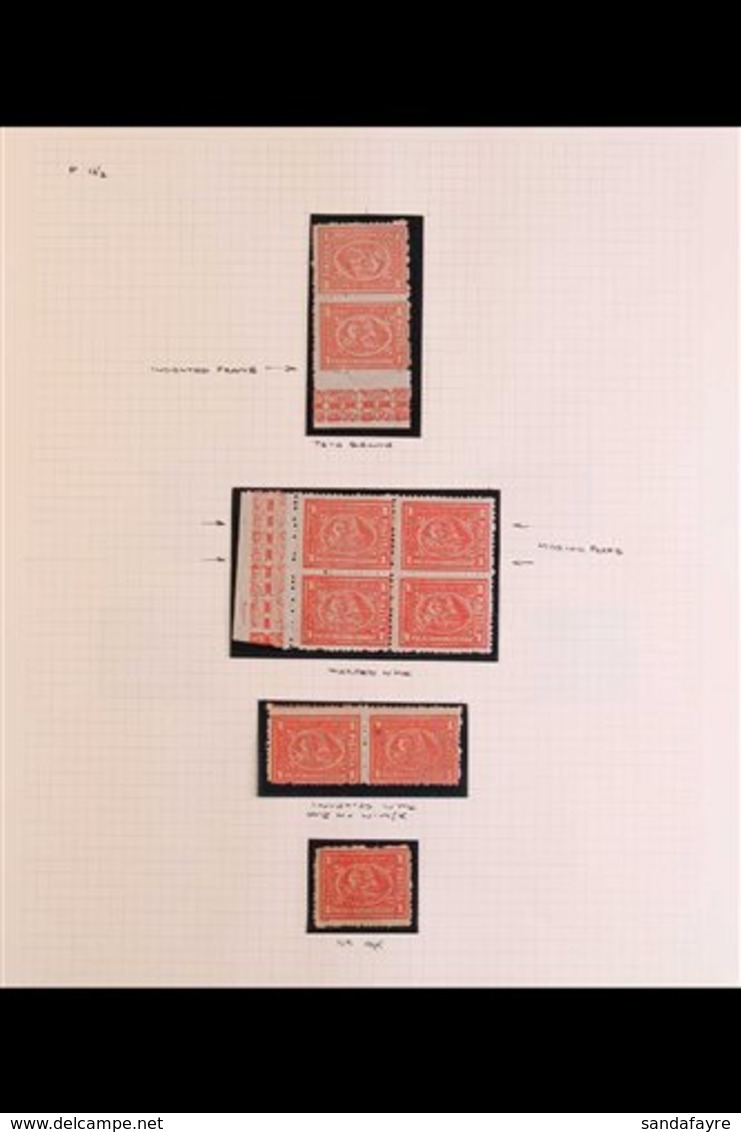 1874-75 SPHINX & PYRAMIDS BULAQ PRINTINGS. INTERESTING SEMI-SPECIALIZED MINT COLLECTION In Hingeless Mounts On Leaves Wi - Other & Unclassified