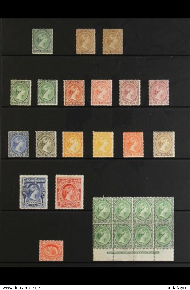 1878-1936 OLD TIME MINT COLLECTION. A Colourful & Fresh, Old Time Mint Collection Presented On Protective Stock Pages Wi - Falkland Islands