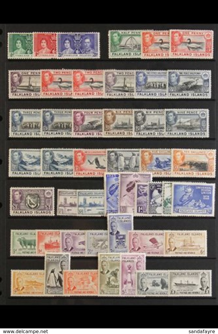 1937-52 COMPLETE MINT KGVI COLLECTION A Delightful Complete Run From The 1937 Coronation To The 1952 Definitive Set, SG  - Falkland Islands