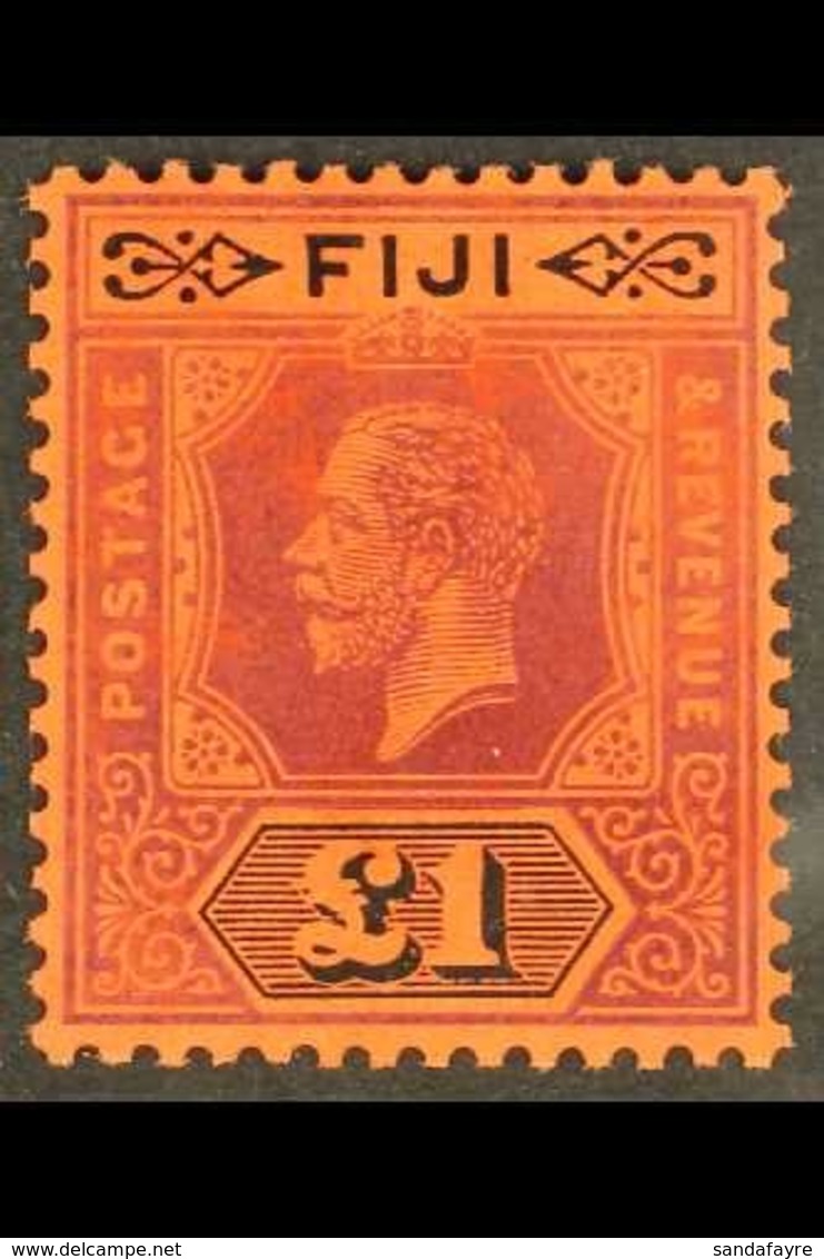 1914 £1 Purple And Black On Red, Die I, SG 137, Very Fine Mint. For More Images, Please Visit Http://www.sandafayre.com/ - Fiji (...-1970)