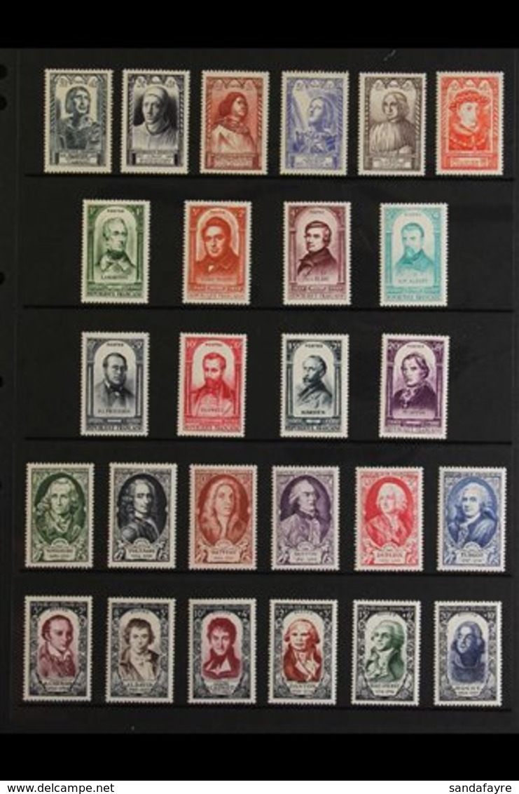 1946-1959 CELEBRITIES FINE MINT COLLECTION. An Attractive Collection Of Fine Mint Complete Sets, Presented On Stock Page - Other & Unclassified