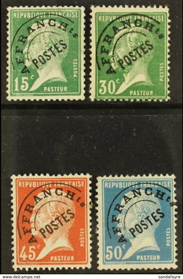 PRECANCELS (PREOBLITERES) 1922-47 Pasteur Set, Yvert 65/68, Never Hinged Mint (4 Stamps) For More Images, Please Visit H - Autres & Non Classés
