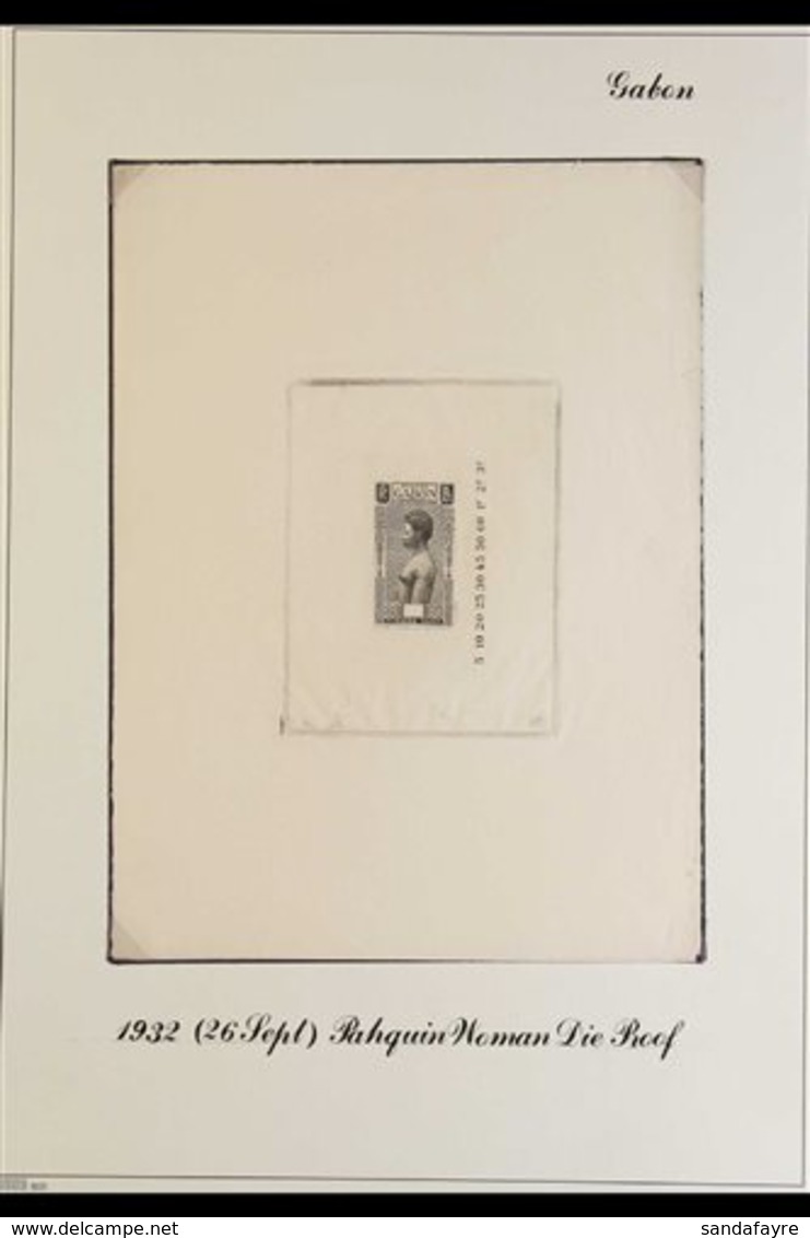 GABON 1932 DIE PROOFS For The 1932-33 Pictorial Definitives And The 1932 Postage Due Issues, These All Printed In Black  - Other & Unclassified