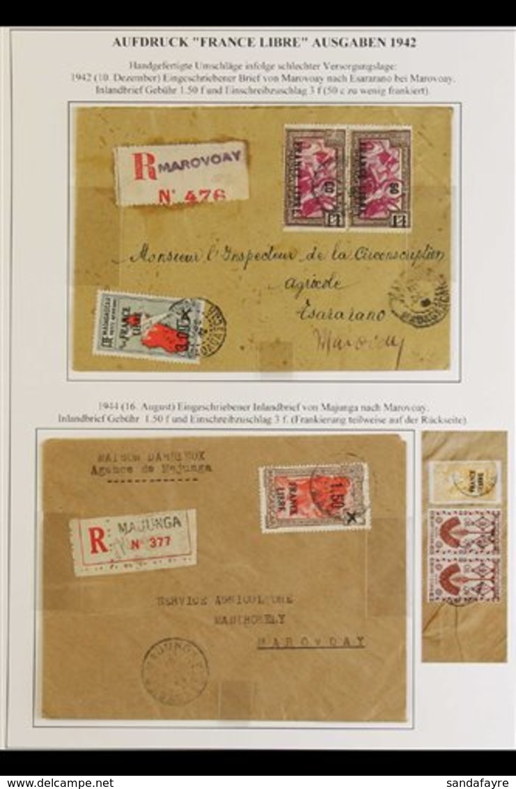 MADAGASCAR 1915-60 POSTAL HISTORY COLLECTION - Mostly Commercial Covers, Franked With A Wide Variety Of Issues From The  - Other & Unclassified