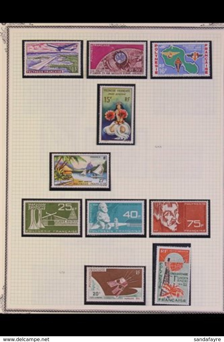 POLYNESIA 1960-1985. A Beautiful, ALL DIFFERENT NEVER HINGED MINT "Poste Aerienne" AIR POST Collection Of Stamps (mostly - Other & Unclassified