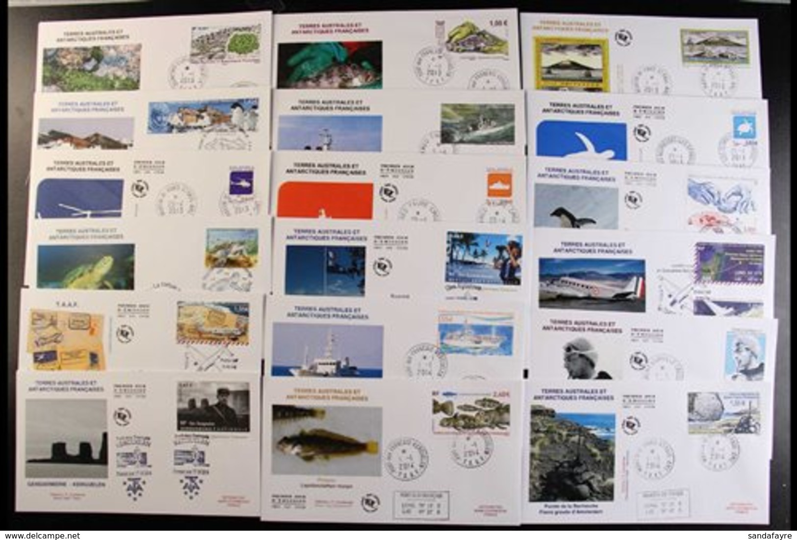 TAAF 2010-2015 FIRST DAY COVERS. Comprehensive Collection Of All Different Illustrated Unaddressed First Day Covers, Lov - Autres & Non Classés