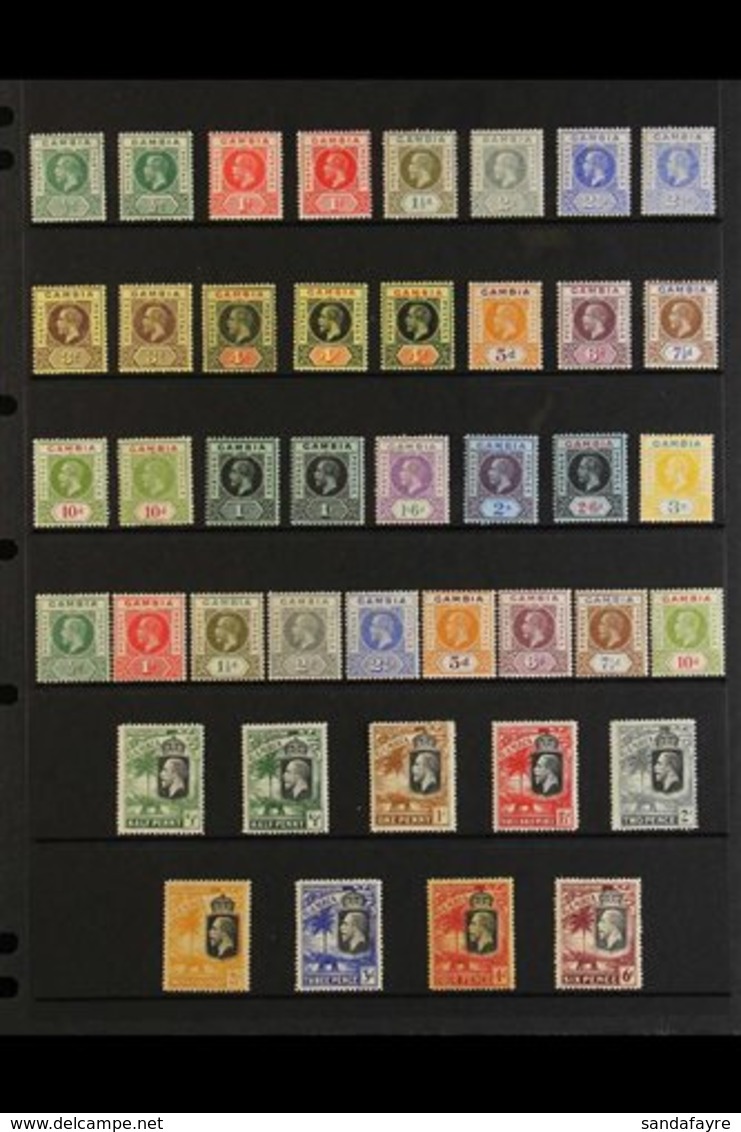 1912-29 KGV MINT SELECTION Presented On A Stock Page That Includes 1912-22 Set To 3s With A Few Shades, 1921-22 Set To 1 - Gambie (...-1964)