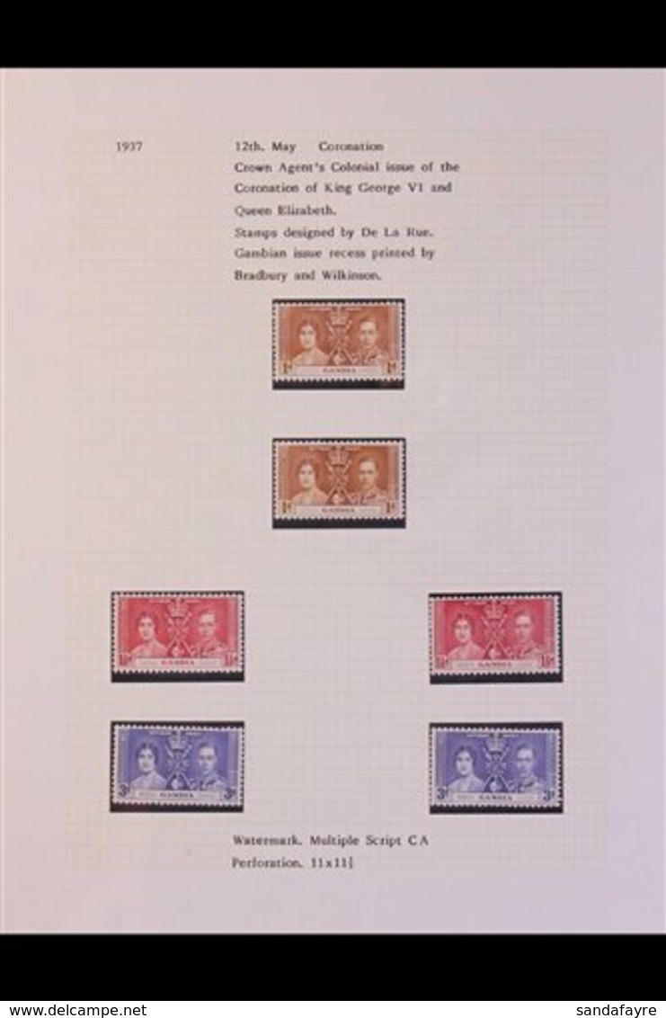 1937-49 OMNIBUS ISSUES COLLECTION An Attractive Collection Nicely Printed Up On Album Pages, Includes 1937 Coronation (t - Gambia (...-1964)