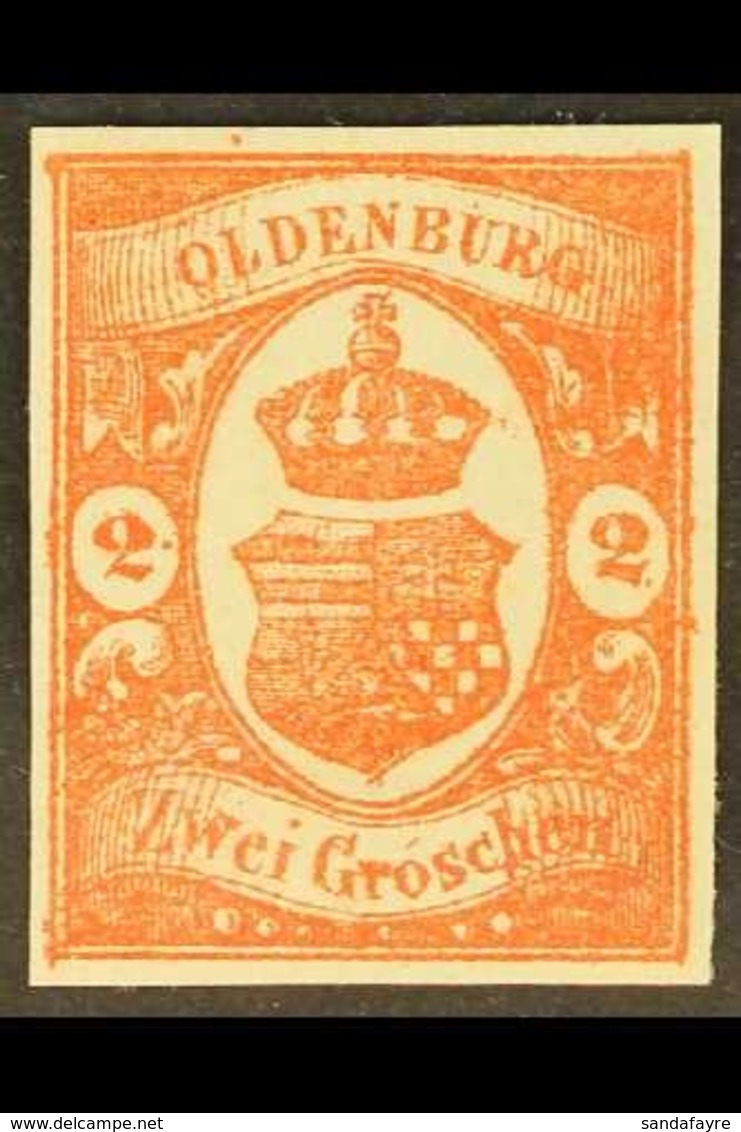 OLDENBERG 1861 2g Red SPERATI FORGERY (reproduction C) Unused With 4 Margins. Sperati Handstamp On Reverse. For More Ima - Other & Unclassified