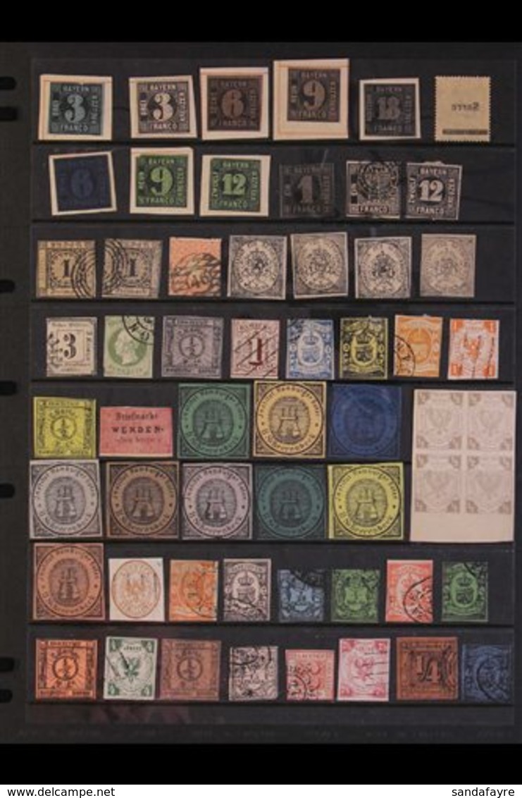 FORGERIES AND FACSIMILES Collection Of Mainly 19th Century German States (including Some Locals); Plus Reprinted 1900 "R - Other & Unclassified