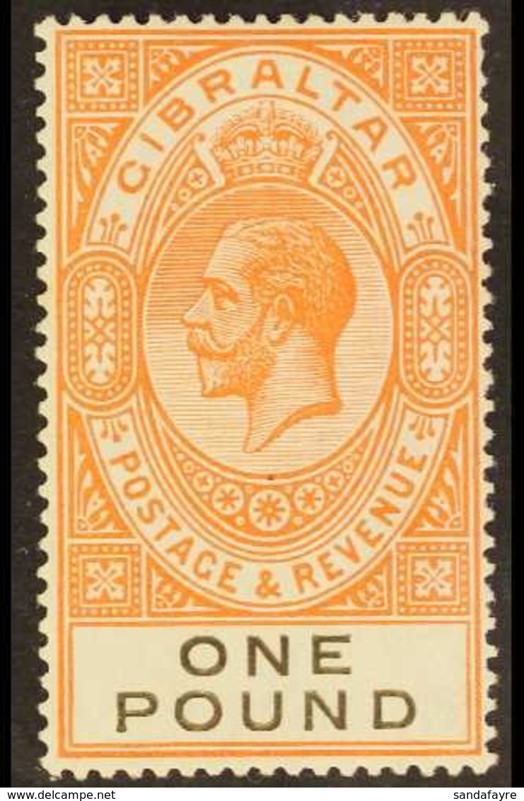 1925-32 £1 Red-orange And Black, SG 107, Fine Fresh Mint. For More Images, Please Visit Http://www.sandafayre.com/itemde - Gibraltar