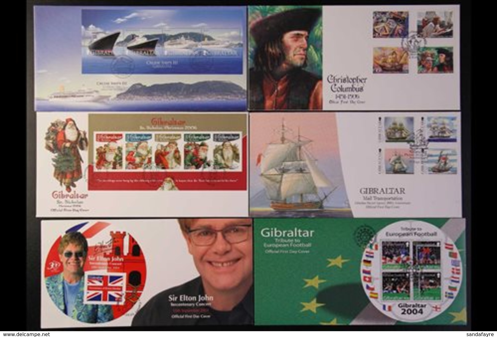 2000-2007 FIRST DAY COVERS. All Different Collection Of Illustrated Unaddressed First Day Covers Bearing Complete Sets & - Gibraltar