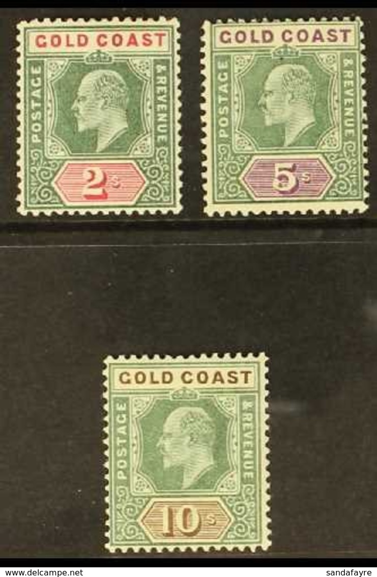 1902 2s, 5s And 10s, SG 45/47, Very Fine Mint. (3 Stamps) For More Images, Please Visit Http://www.sandafayre.com/itemde - Côte D'Or (...-1957)