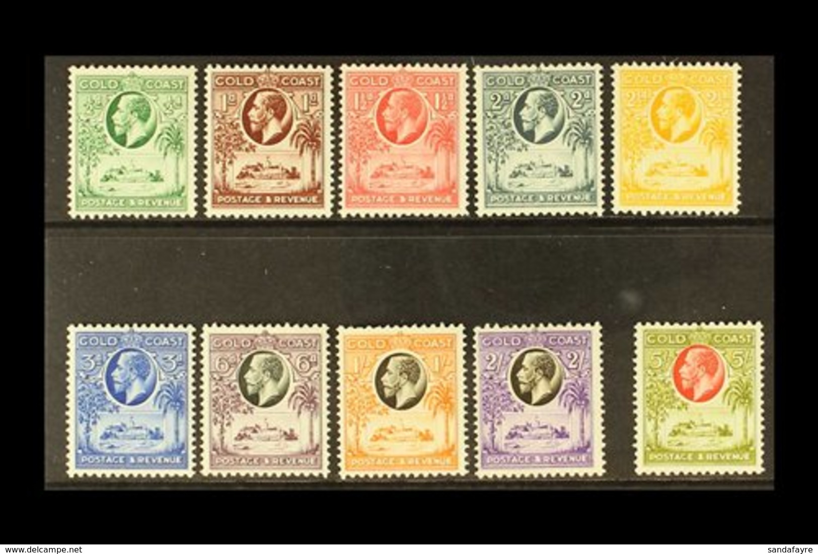 1928 Complete Castle Set, SG 103/112, Fine Mint. (10 Stamps) For More Images, Please Visit Http://www.sandafayre.com/ite - Gold Coast (...-1957)