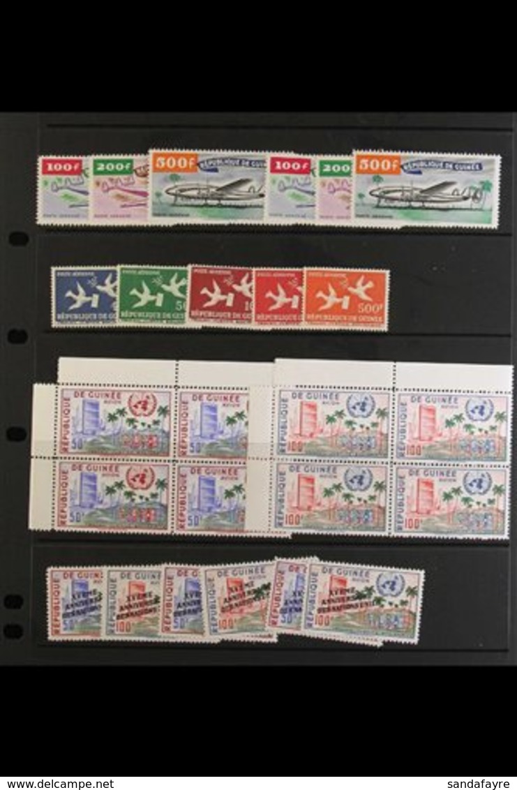 AIR POST ISSUES 1959-1968 Mint (chiefly Never Hinged) Accumulation Of Sets On Stockleaves And In Glassines. Cat Value (S - Guinea (1958-...)