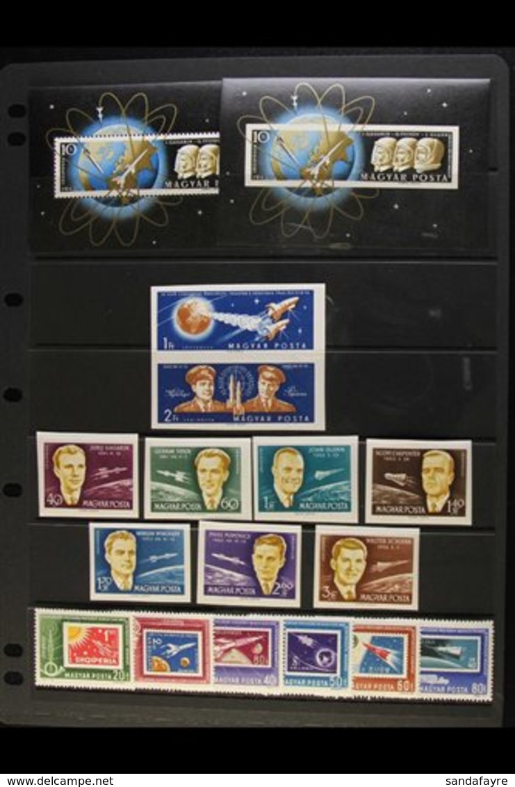 1962-64 NEVER HINGED MINT COLLECTION OF "SPACE" ISSUES. An Attractive, ALL DIFFERENT Collection ( With Many Perforated & - Autres & Non Classés