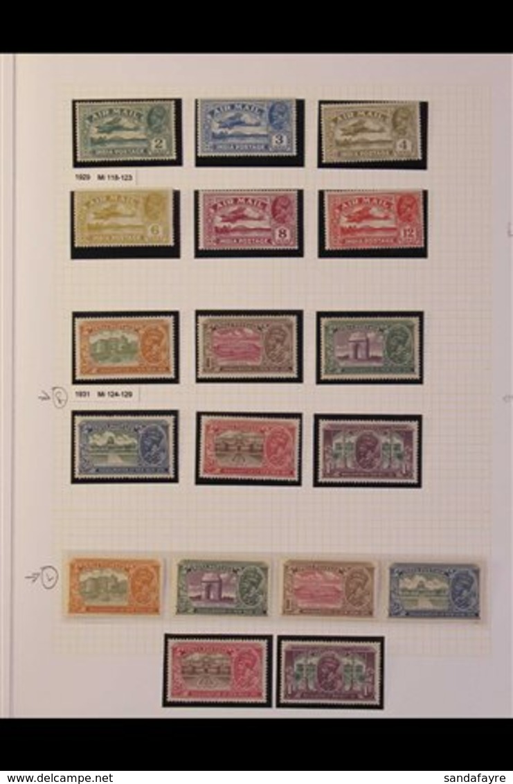 1929-1951 VERY FINE MINT COLLECTION In Hingeless Mounts On Leaves, ALL DIFFERENT, Includes 1929 Air Set, 1931 New Delhi  - Autres & Non Classés