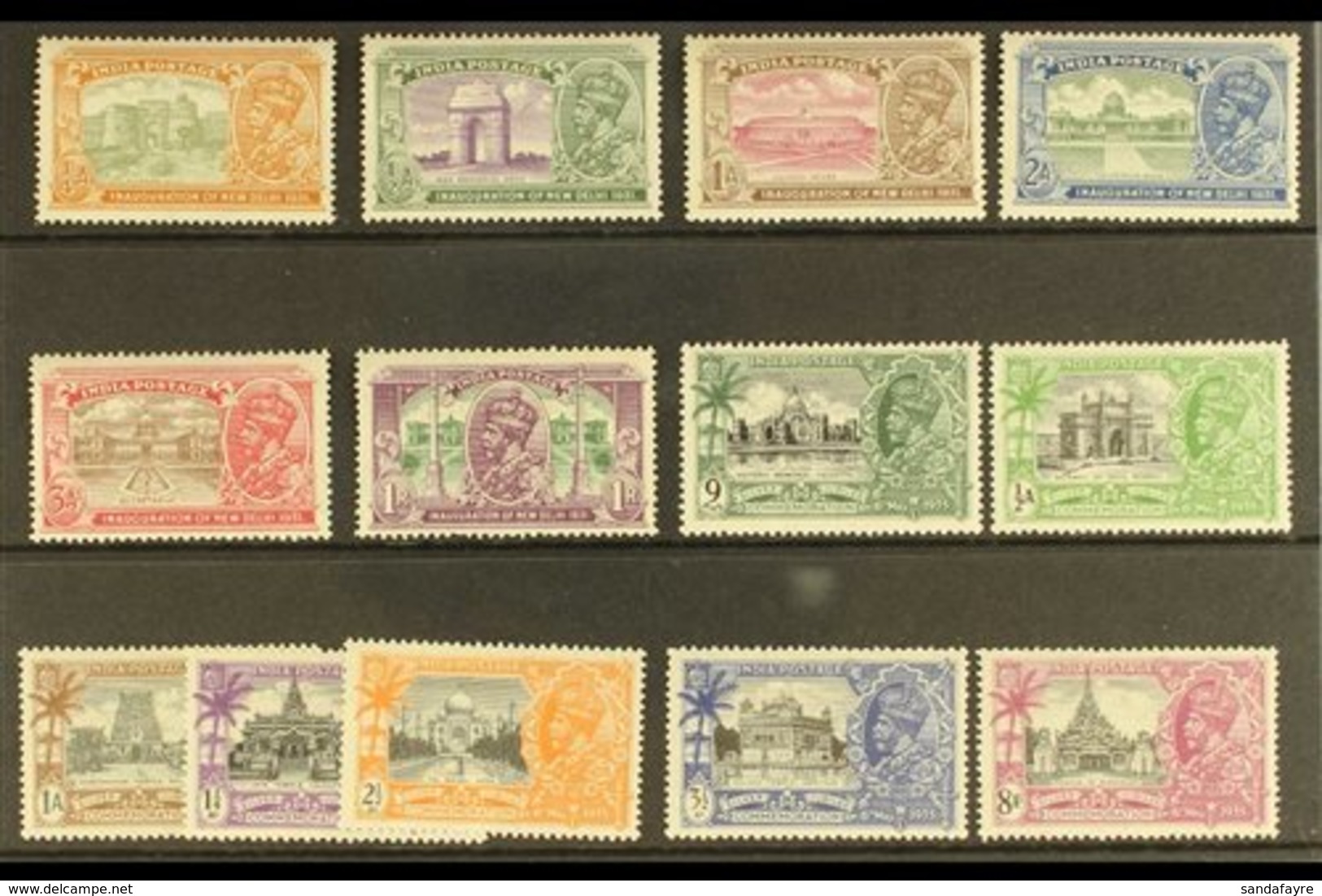 1931-35 COMMEMORATIVE SETS. A Lovely Pair Of Sets On A Stock Card, Includes The 1931 New Delhi Set (SG 226/31) Nhm & The - Autres & Non Classés