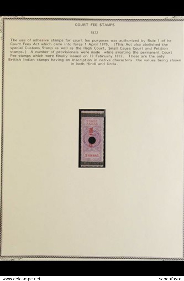 REVENUES - COURT FEE STAMPS 1870-1967 Mostly Used Collection/accumulation On Album Pages, Starts With 1870-72 3a Lilac A - Autres & Non Classés