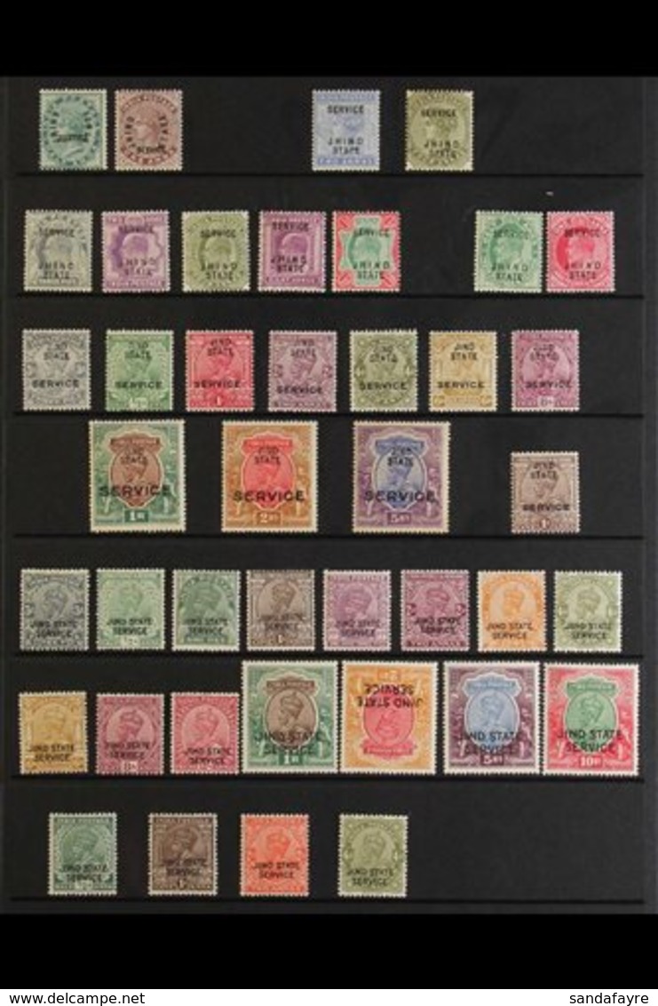 JIND OFFICIALS 1885-1940 MINT COLLECTION Presented On Stock Pages, Many Stamps Are Never Hinged, Inc A Few QV Issues, 19 - Sonstige & Ohne Zuordnung