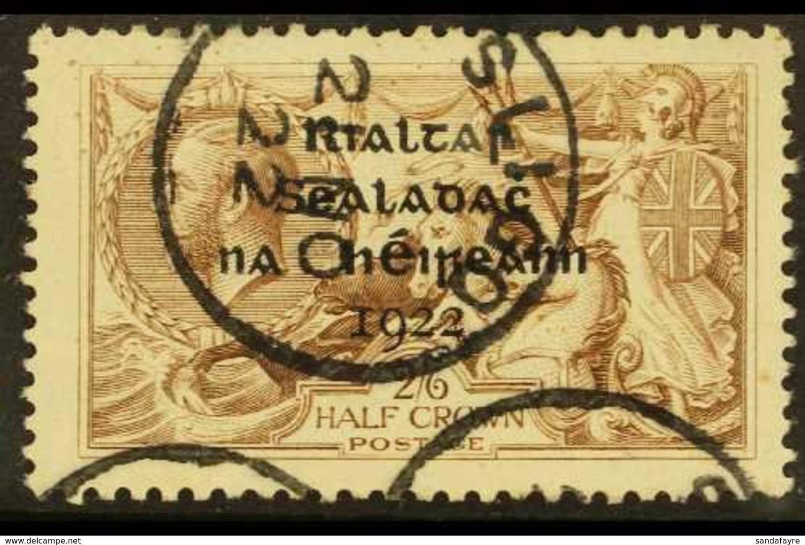 1922 (OCT-NOV) 2s6d Sepia Brown, Thom Printing, SG 44, Fine Used With Neat "SLIGO" Fully Dated Cds Of 21 NO 22. For More - Other & Unclassified