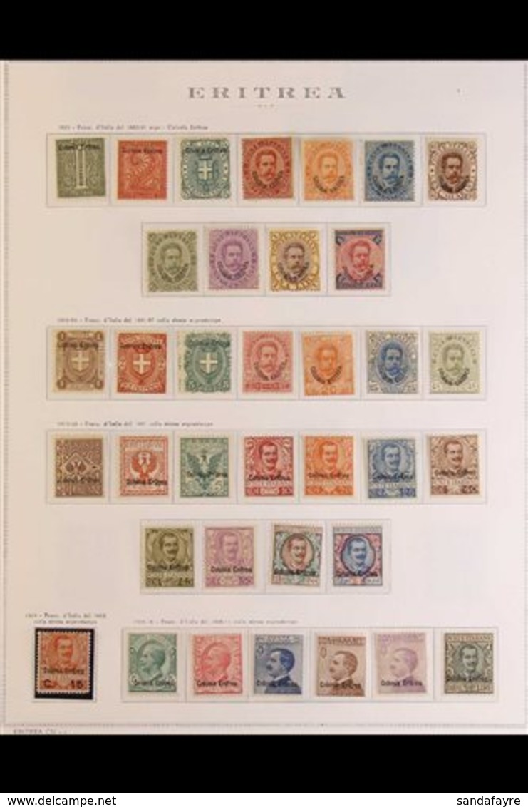 ERITREA 1893-1939 IMPRESSIVE COMPREHENSIVE FINE MINT COLLECTION On Hingeless Pages, Almost Complete For The Entire Perio - Other & Unclassified