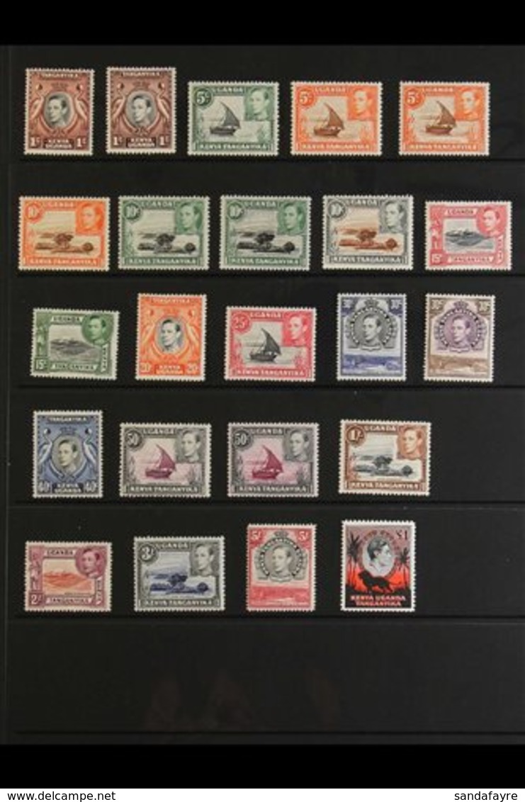 1938-54 KGVI Definitives Set Less 10s, SG 131/50b, Plus A Few Listed Additional Perfs/shades, Never Hinged Mint. Lovely! - Vide