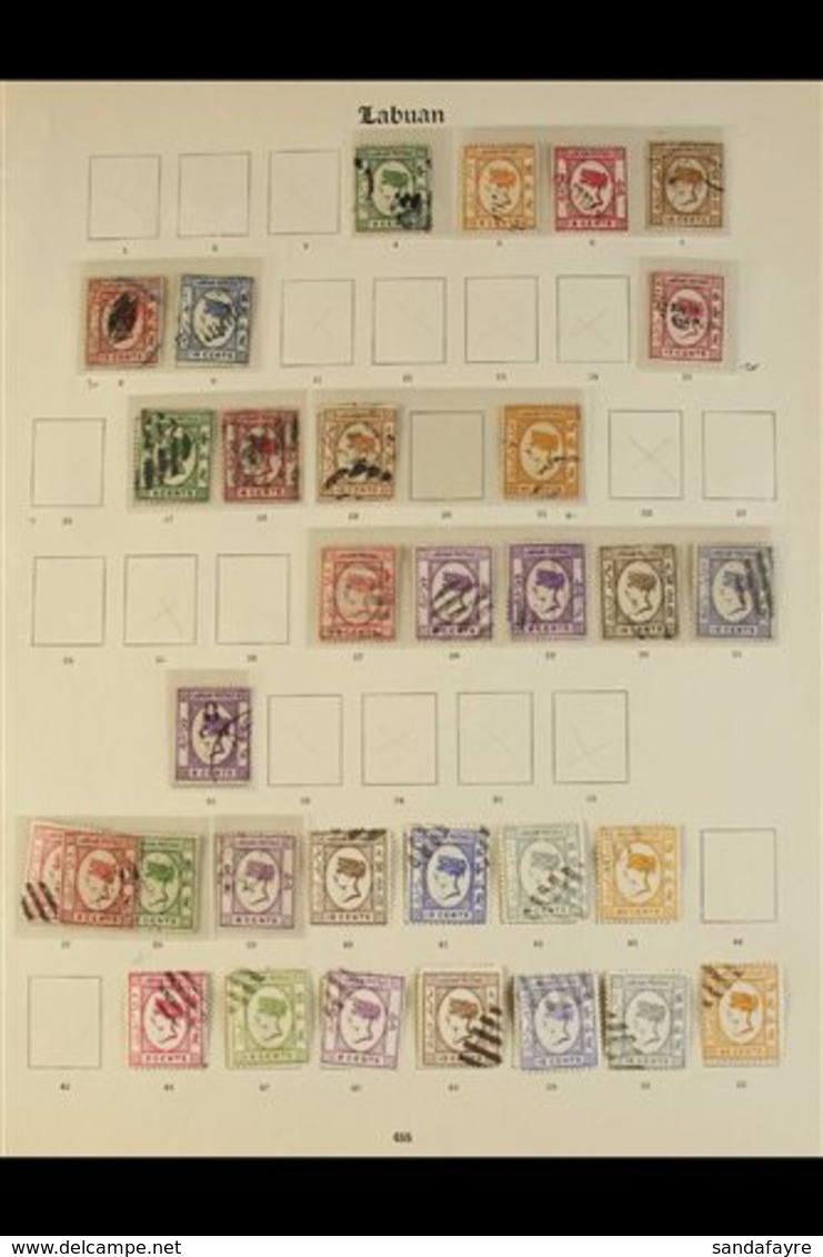 1880-1902 QUEEN VICTORIA USED COLLECTION Presented On A Imperial Album Pages, Includes 1880-82 Wmk Crown CC Complete Set - Borneo Del Nord (...-1963)