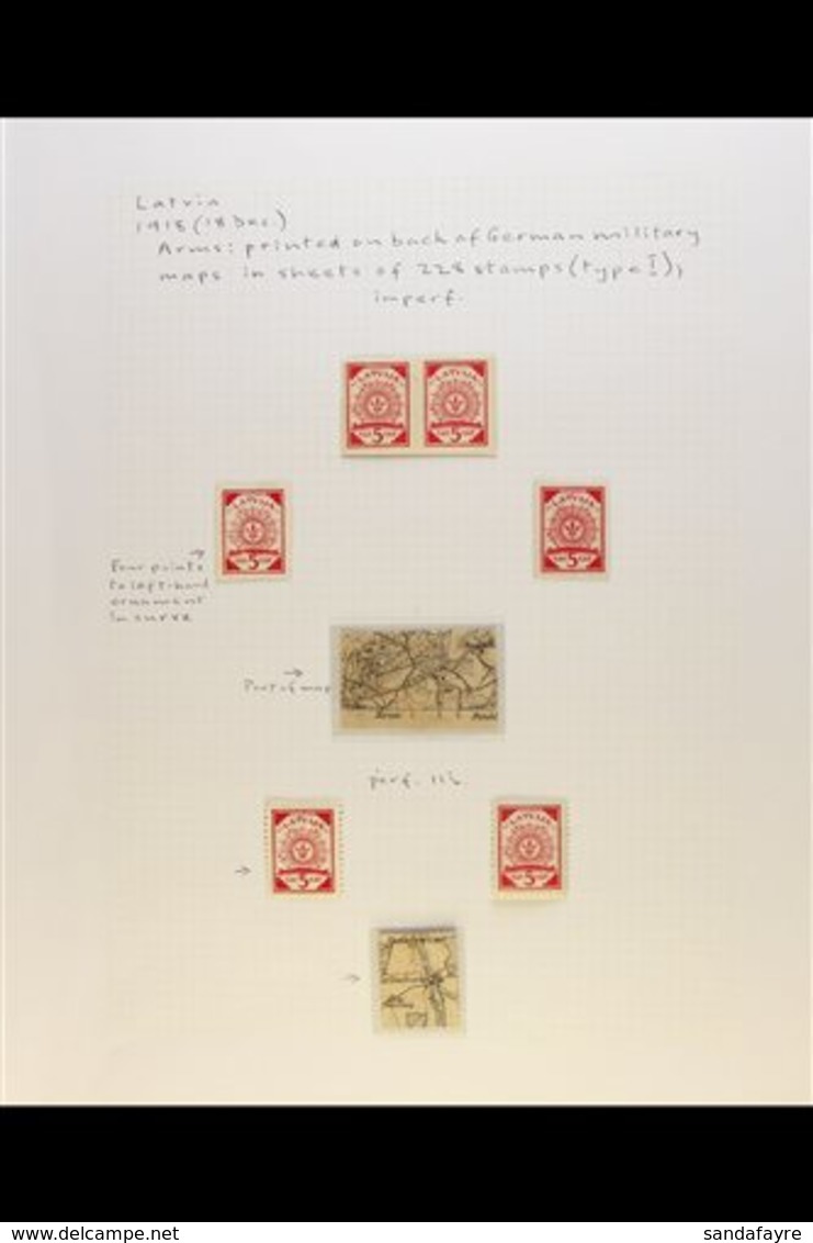 1918-1929 EXTENSIVE FINE MINT COLLECTION An Attractive Collection With A Degree Of Speciality With Perforation Variants, - Lettonie