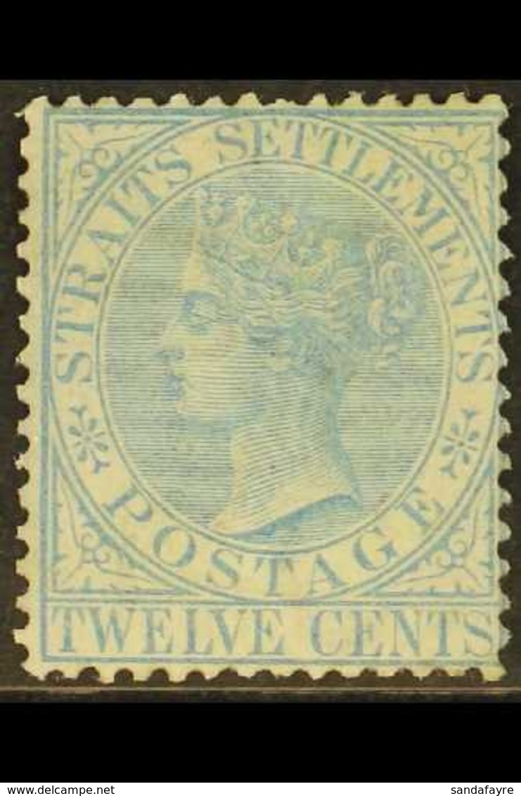 1867-72 12c Blue CC Wmk, SG 15, Fine Mint For More Images, Please Visit Http://www.sandafayre.com/itemdetails.aspx?s=622 - Straits Settlements