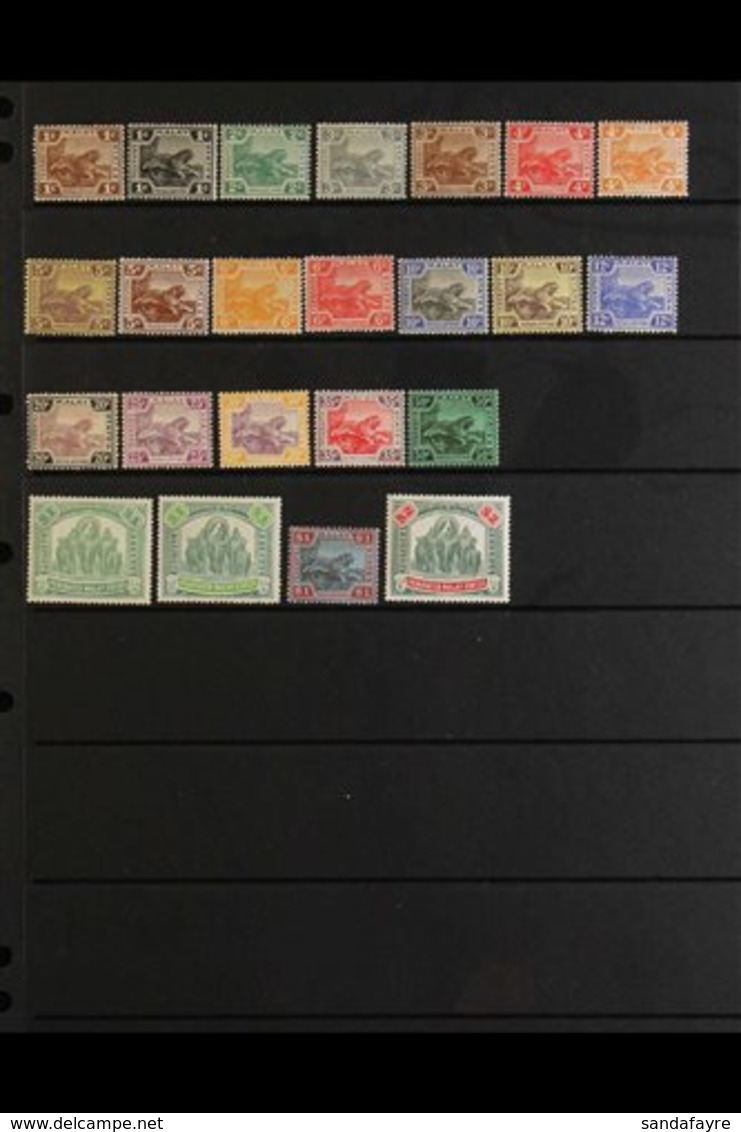 F.M.S. 1922-34 Tigers, Incl. All Three $1, $2 Green And Carmine, Between SG 52/78, Fine Mint.. (23 Stamps) For More Imag - Other & Unclassified