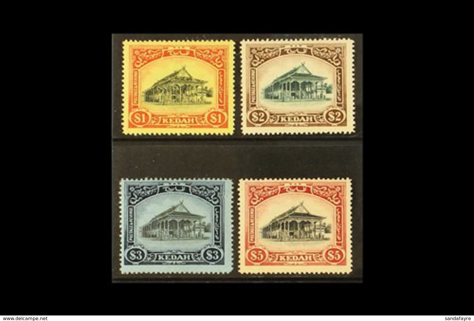 KEDAH 1912 $1 - $5 High Values Complete, SG 11/14, Very Fine Mint. (4 Stamps) For More Images, Please Visit Http://www.s - Other & Unclassified