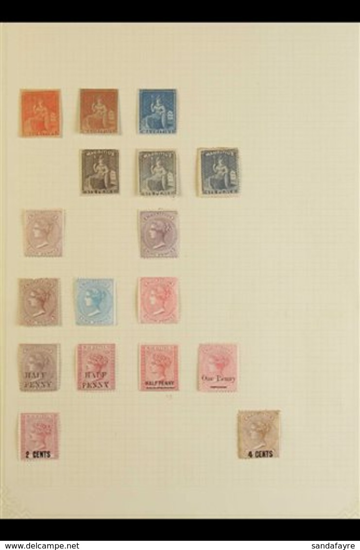 1858-1935 MINT COLLECTION A Mostly All Different Collection Which Includes 1858-62 (6d) Vermilion With Four Margins Plus - Mauritius (...-1967)