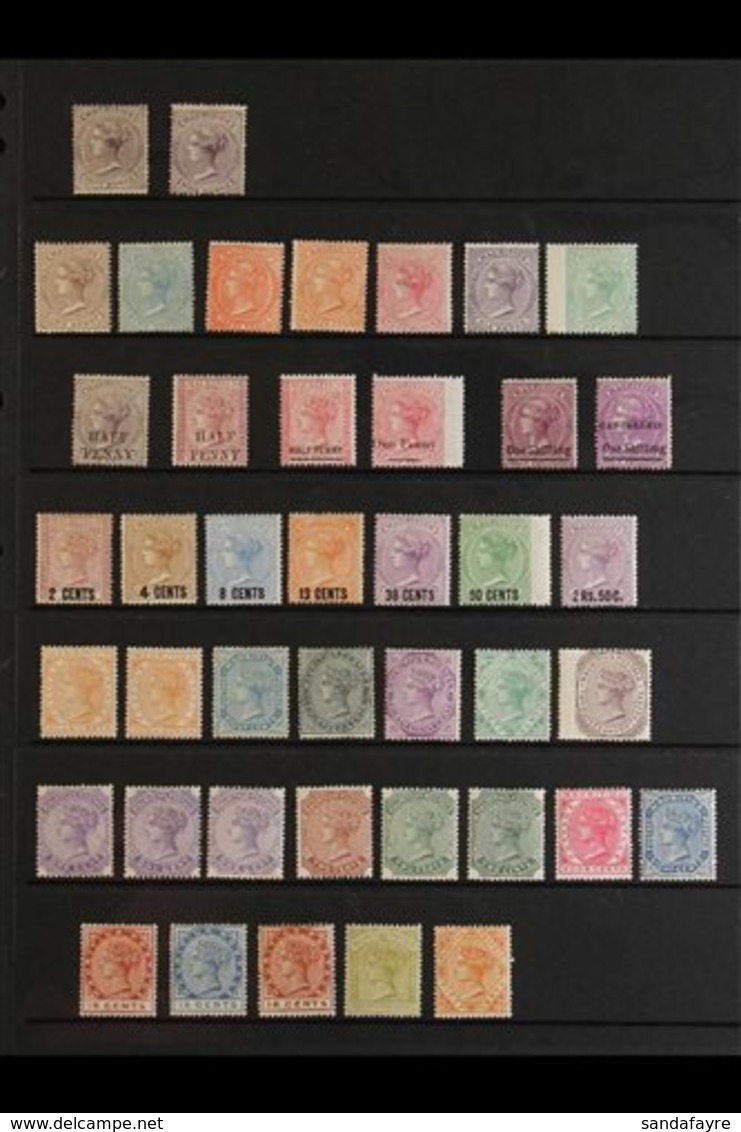 1860-1902 OLD TIME MINT COLLECTION. A Valuable Queen Victoria Mint Collection Presented On Stock Pages With Sets, Top Va - Mauritius (...-1967)