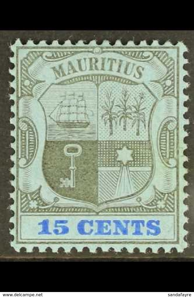 1900-05 15c Black And Blue On Blue, SG 150, Very Fine Mint. For More Images, Please Visit Http://www.sandafayre.com/item - Mauritius (...-1967)