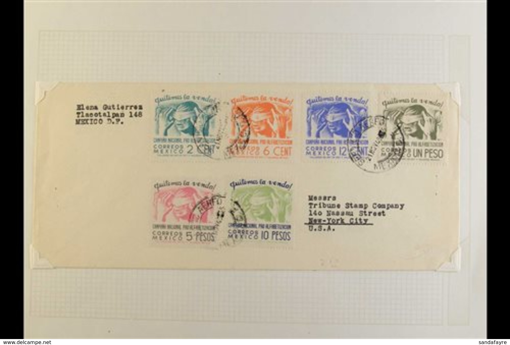 1915-1948 COVERS COLLECTION With Several Covers Bearing 1915-16 Definitives Including Some Imperf Pairs/blocks; 1916 "Co - Mexique