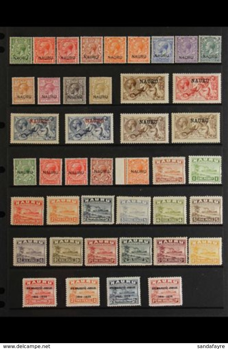 1916-35 KGV MINT COLLECTION A Most Impressive Mint Collection Presented On A Stock Page. Includes 1916-23 Definitive Set - Nauru