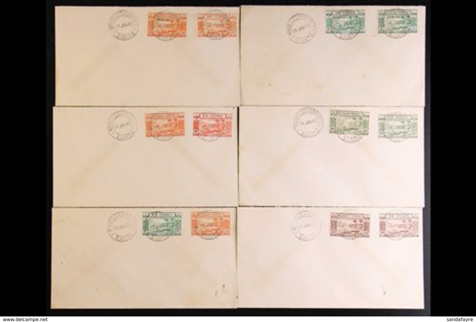 FRENCH 1943 An Attractive Group Of Unaddressed Covers, Bearing Gold Currency French And Corresponding English Stamp Alon - Sonstige & Ohne Zuordnung