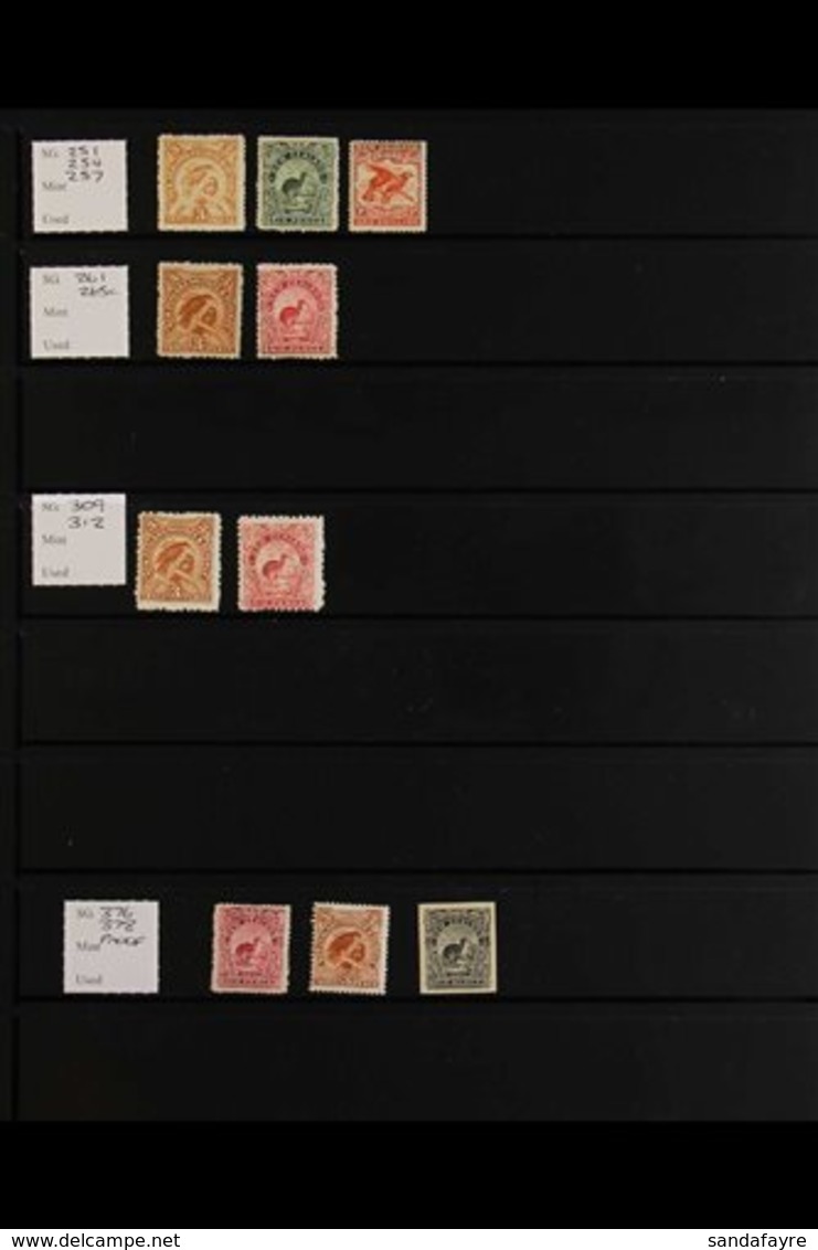 THE ANIMAL (MOSTLY BIRD) STAMPS OF NEW ZEALAND. A Beautiful Collection Of Mint (chiefly Never Hinged Apart From The Earl - Other & Unclassified
